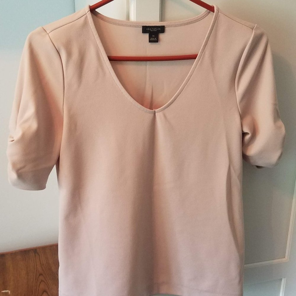 Ann Taylor Puff Sleeve Shirt